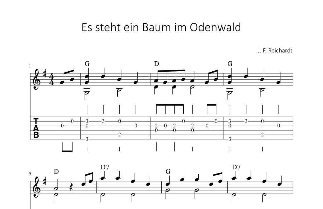 Es steht ein Baum im Odenwald (arr. Bettina Schipp)