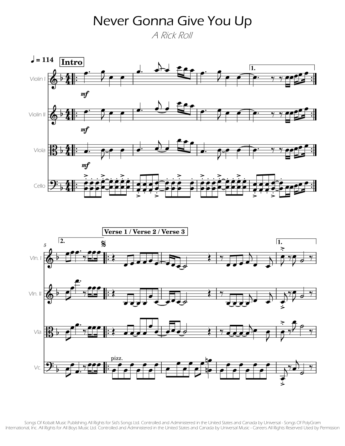 Never Gonna Give You Up (arr. Ygor Nunes)