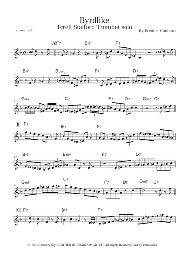 Byrd Like (arr. moon salt)