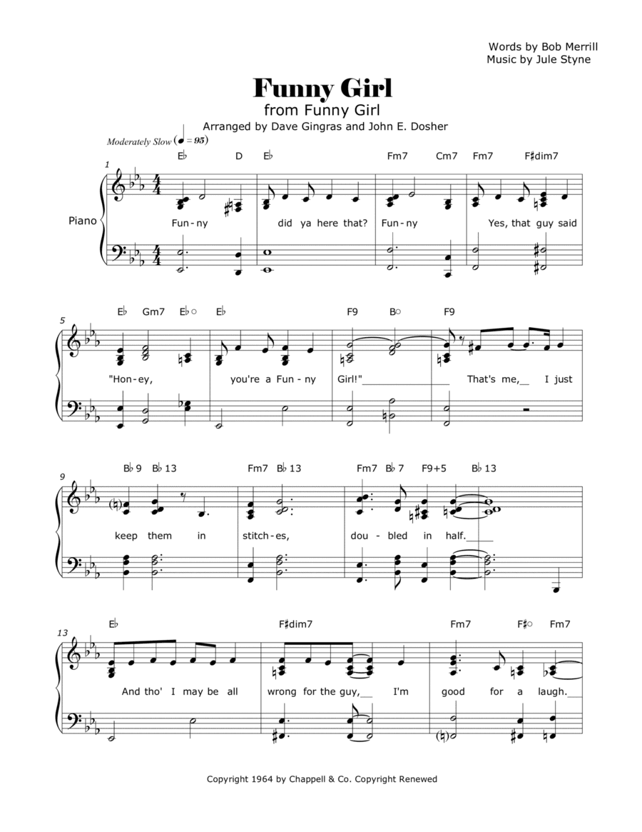 Funny Girl (arr. Dave Gingras, John E. Dosher)