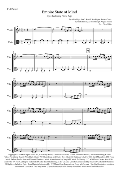 Empire State Of Mind (arr. Fabio Britto)