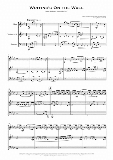 Writing's On The Wall (arr. Robert Newth)