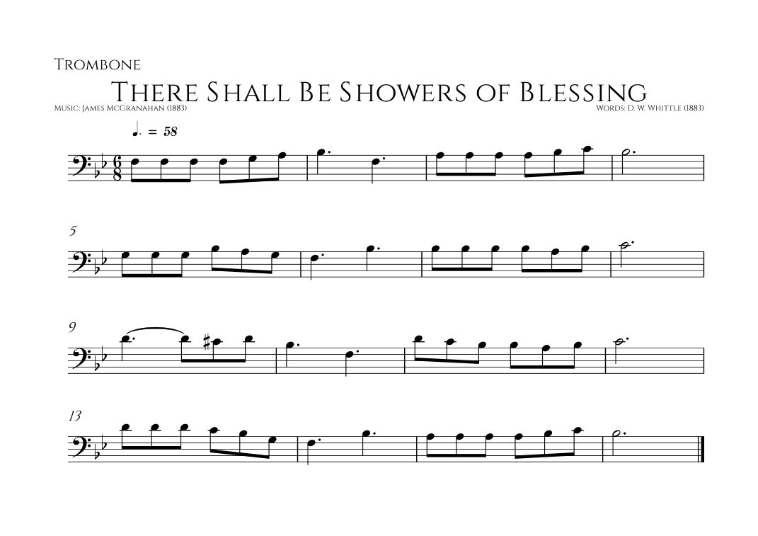 There Shall Be Showers of Blessing (arr. Music: James McGranahan (1883))