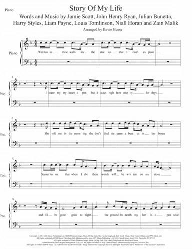 Story Of My Life (arr. Kevin Busse)