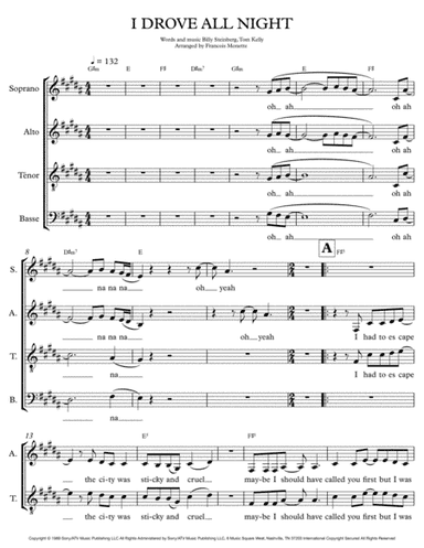 I Drove All Night (arr. Francois Monette)