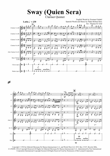 Sway (Quien Sera) (arr. Thomas H. Graf)