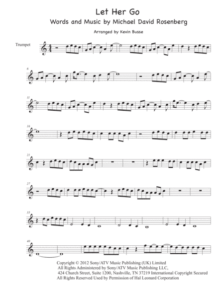 Let Her Go (arr. Kevin Busse)