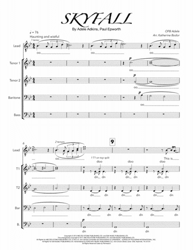 Skyfall (arr. Katherine Bodor)