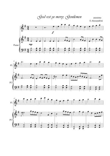 God rest ye merry , gentlemen. Flute and piano (arr. Ester Alessandrini)