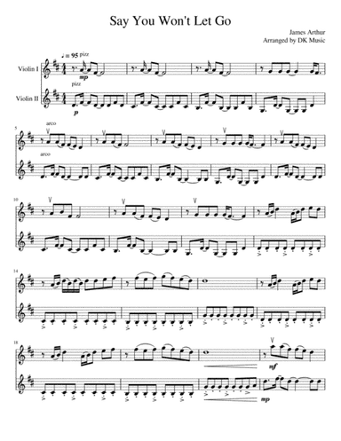 Say You Won't Let Go (arr. DK Music)