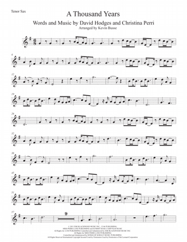 A Thousand Years (arr. Kevin Busse)