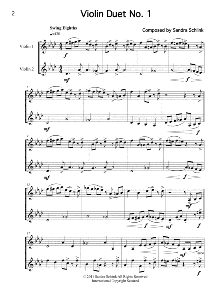 Jazz Violin Duets Book 1