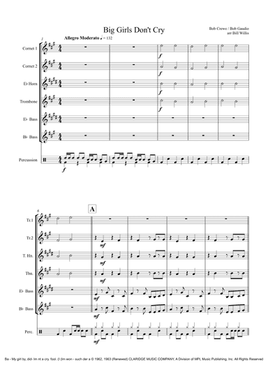 Big Girls Don't Cry (arr. Bill Willis)