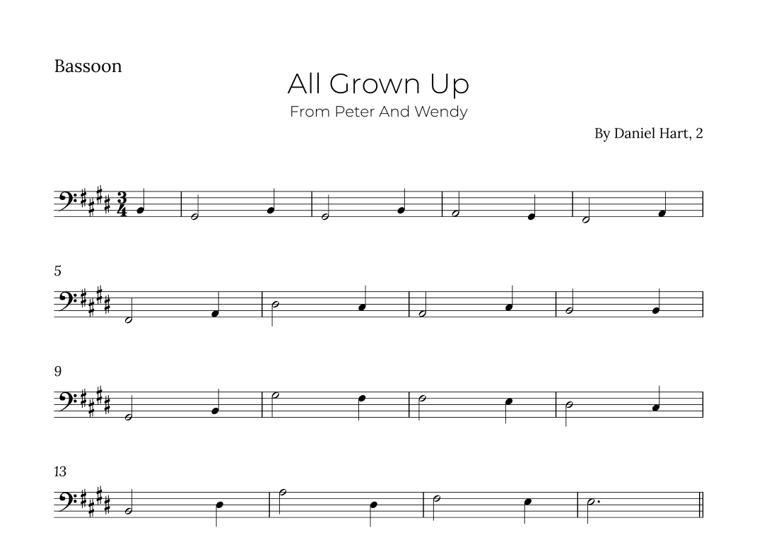 All Grown Up (arr. Alex Nunes Rodrigues)