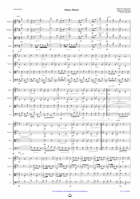 Dance, Dance! (Hungarian folk tune csardas) (arr. Josef Štastný)