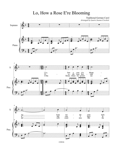 Lo, How a Rose E're Blooming (arr. Laurie Jean Crockett)