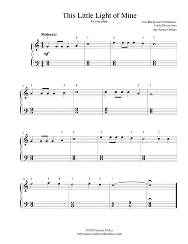 This Little Light of Mine - easy piano (arr. Samuel Stokes)
