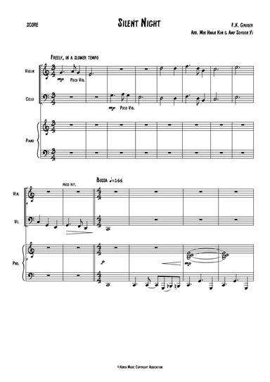 Silent Night (Violin, Cello, Piano) (arr. Min Hwan Kim)