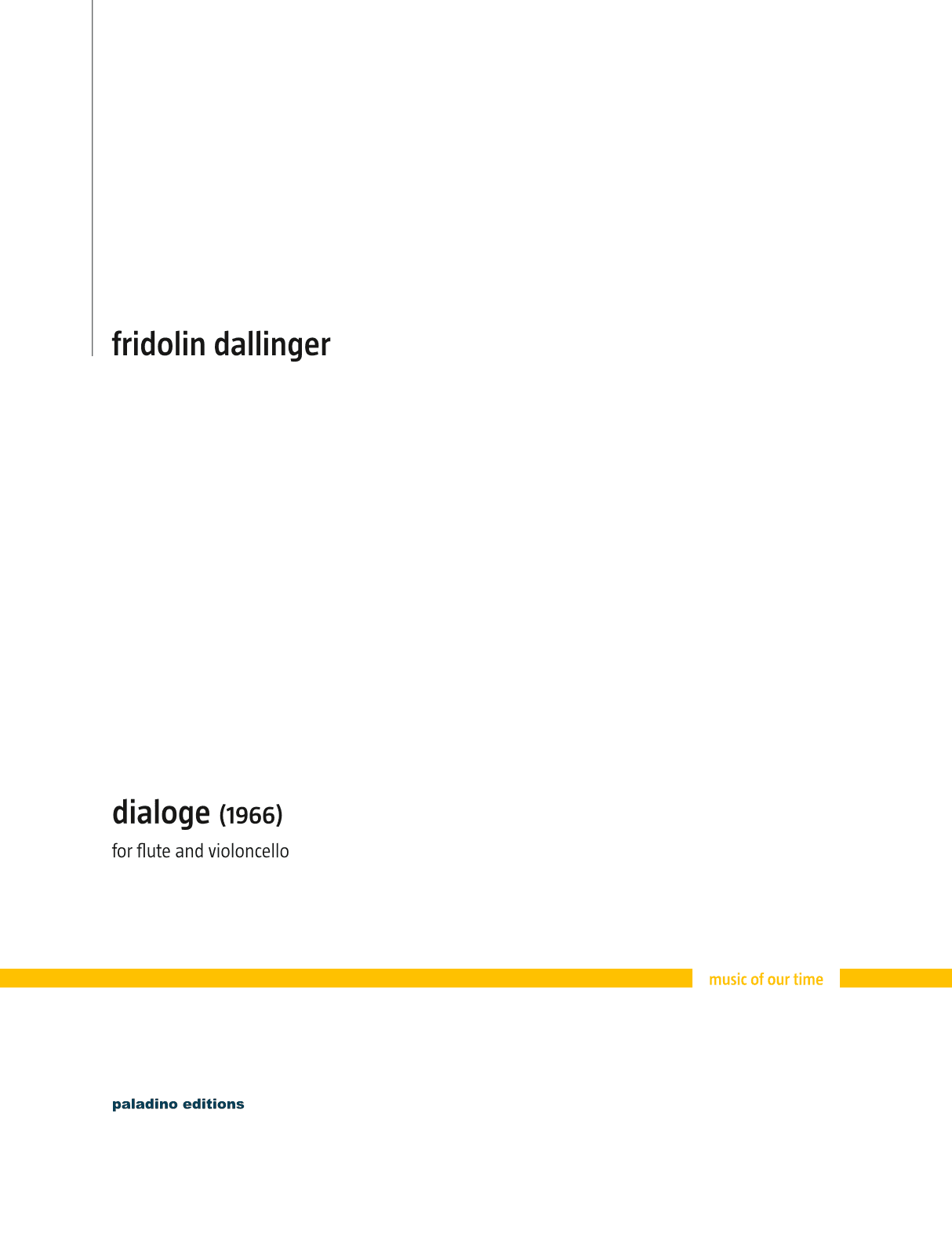 Dialogues (Dialoge) (1966) for Flute and Violoncello