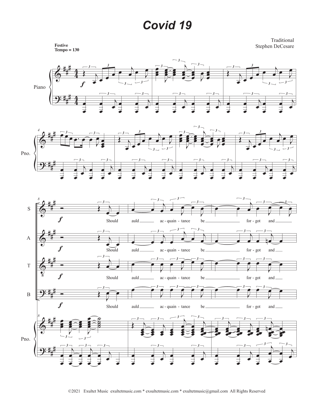 Requiem-CV19 (10-minute musical presentation) (Vocal Quartet - (SATB)