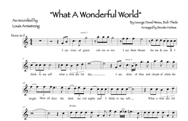 What A Wonderful World (arr. Brooks Holmes)