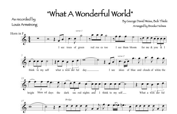 What A Wonderful World (arr. Brooks Holmes)