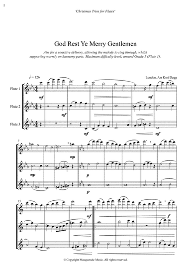Christmas Flute Trios; 7 Festive favourites for mixed abilities (arr. Keri Degg)