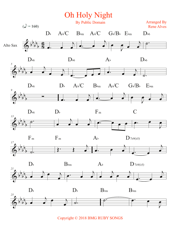 oh holy night (arr. Rene Alves)
