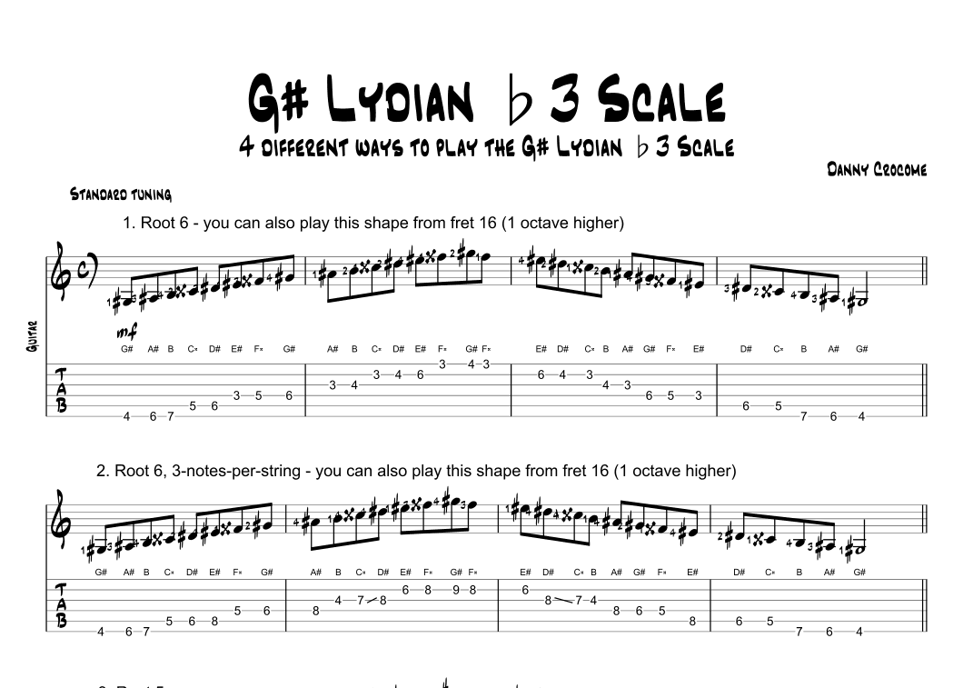 G# Lydian b3 Scale (4 Ways to Play)