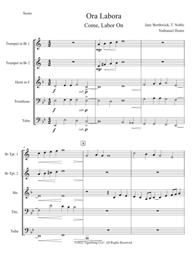 Ora Labora--Come, Labor On (arr. Nathaniel Hontz)