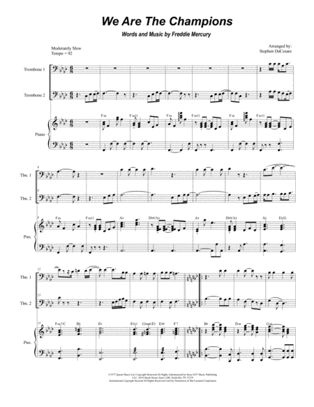 We Are The Champions (arr. Stephen DeCesare)