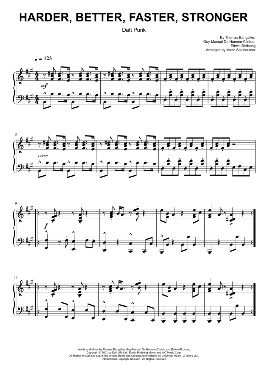 Harder, Better, Faster, Stronger (arr. Mario Stallbaumer)