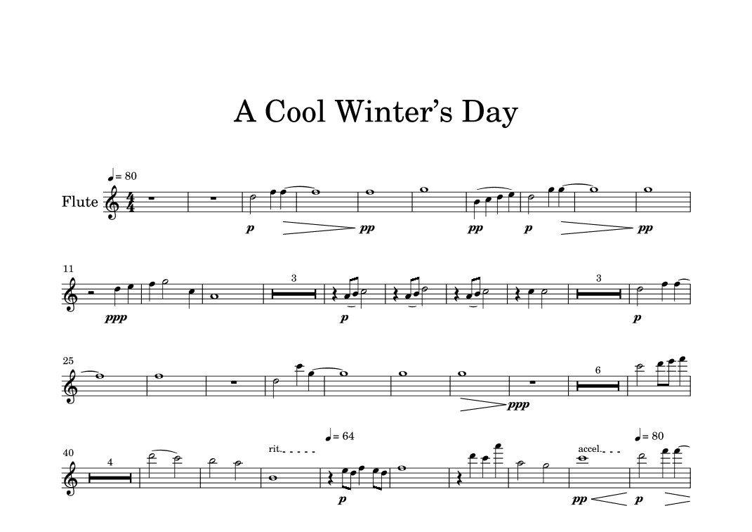 A Cool Winter’s Day-Flute Part