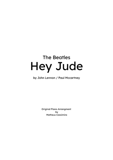 Hey Jude (arr. Matheus Cassimiro)