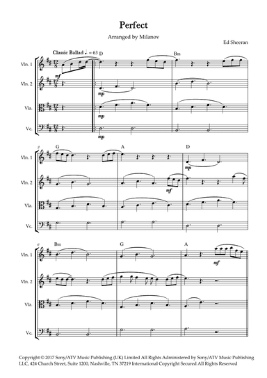 Perfect (arr. Milanov)