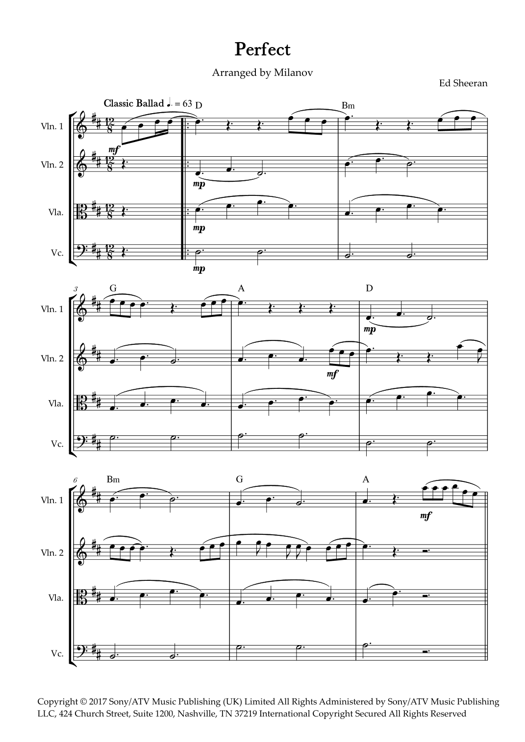 Perfect (arr. Milanov)