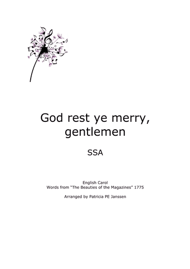 God rest you merry, gentlemen (SSA) (arr. Patricia PE Janssen)
