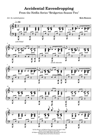 Accidental Eavesdropping (arr. nattaliepiano)