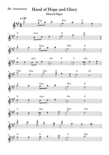 Hand of Hope and Glory (arr. Fabio Eduardo de Oliveira)