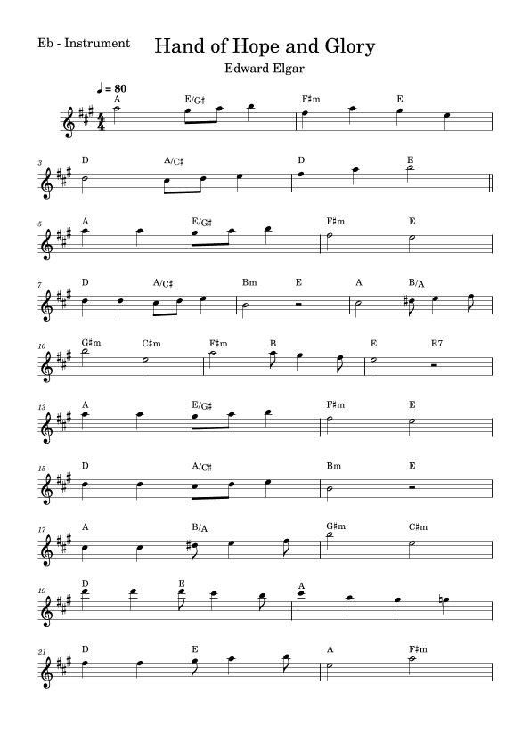 Hand of Hope and Glory (arr. Fabio Eduardo de Oliveira)