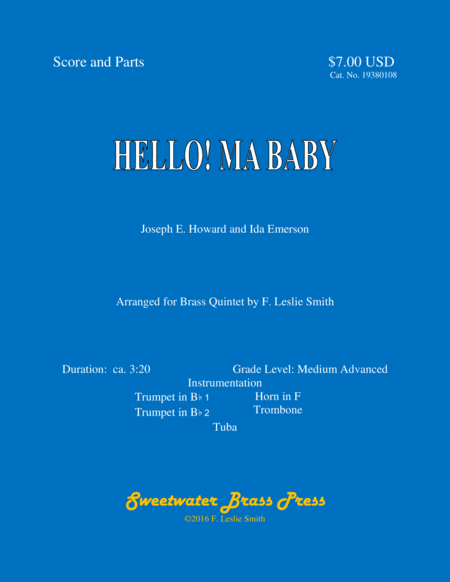 Hello! Ma Baby (arr. F. Leslie Smith)