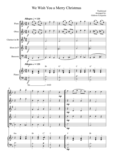 We Wish You a Merry Christmas (arr. Gildson Cerqueira)