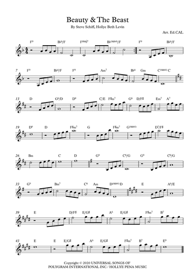 Beauty And The Beast (arr. Ed.CAL)