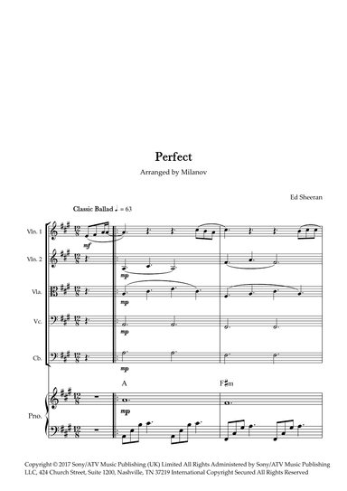 Perfect (arr. Milanov)