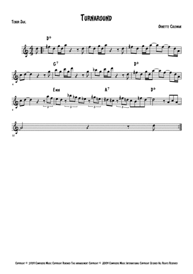 Turnaround (arr. Anderson Quevedo)