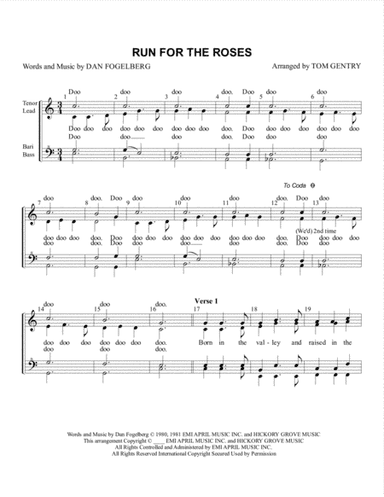 Run For The Roses (arr. Tom Gentry)