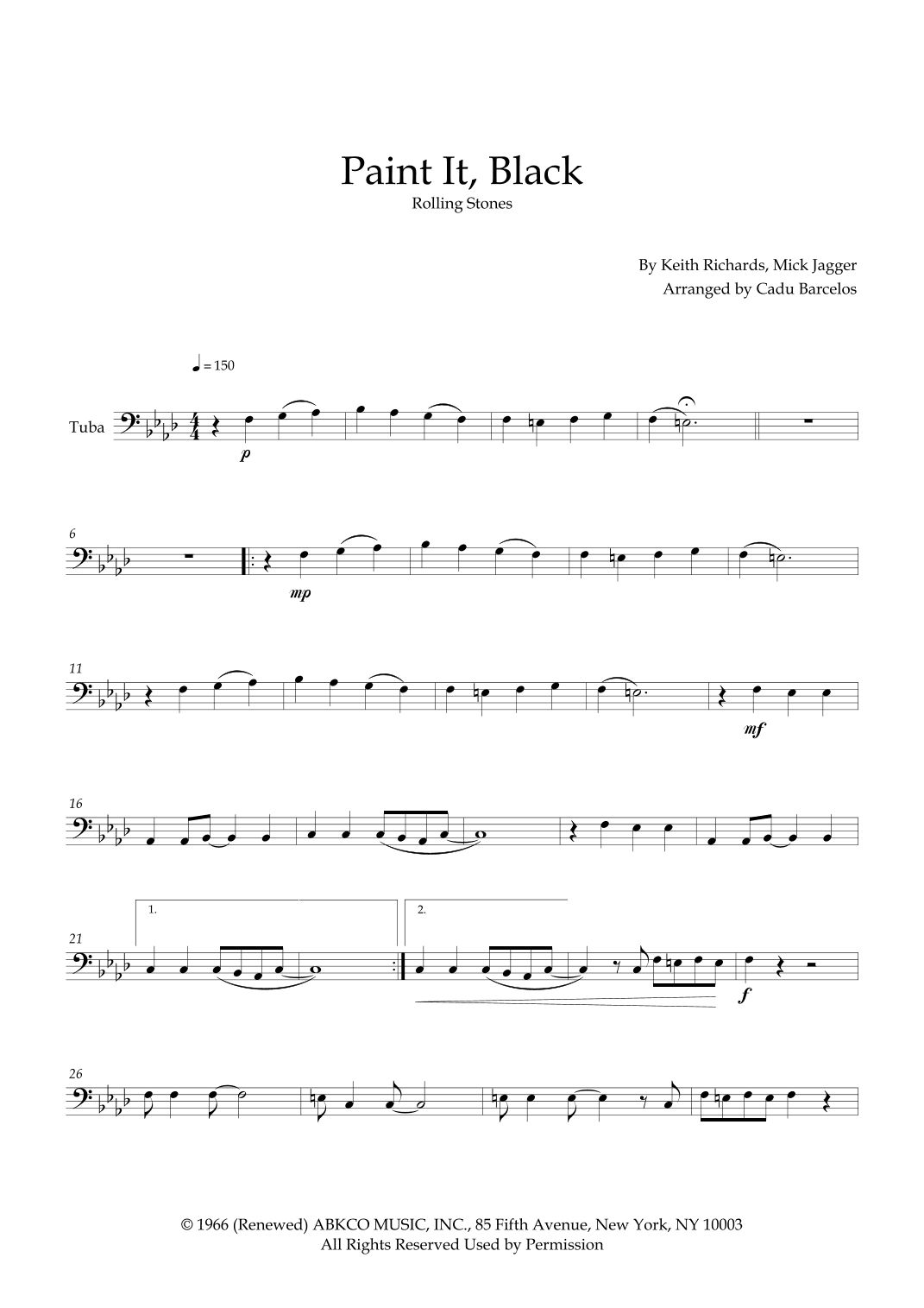 Paint It, Black (arr. Cadu Barcelos)