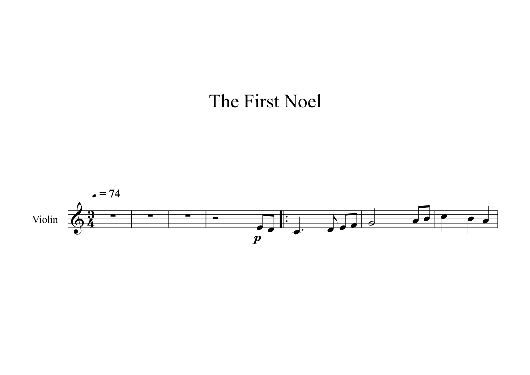 The First Noel (Violin) (arr. Digital Book Music)