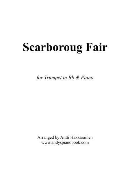 Scarborough Fair - Trumpet & Piano (arr. Antti Hakkarainen)
