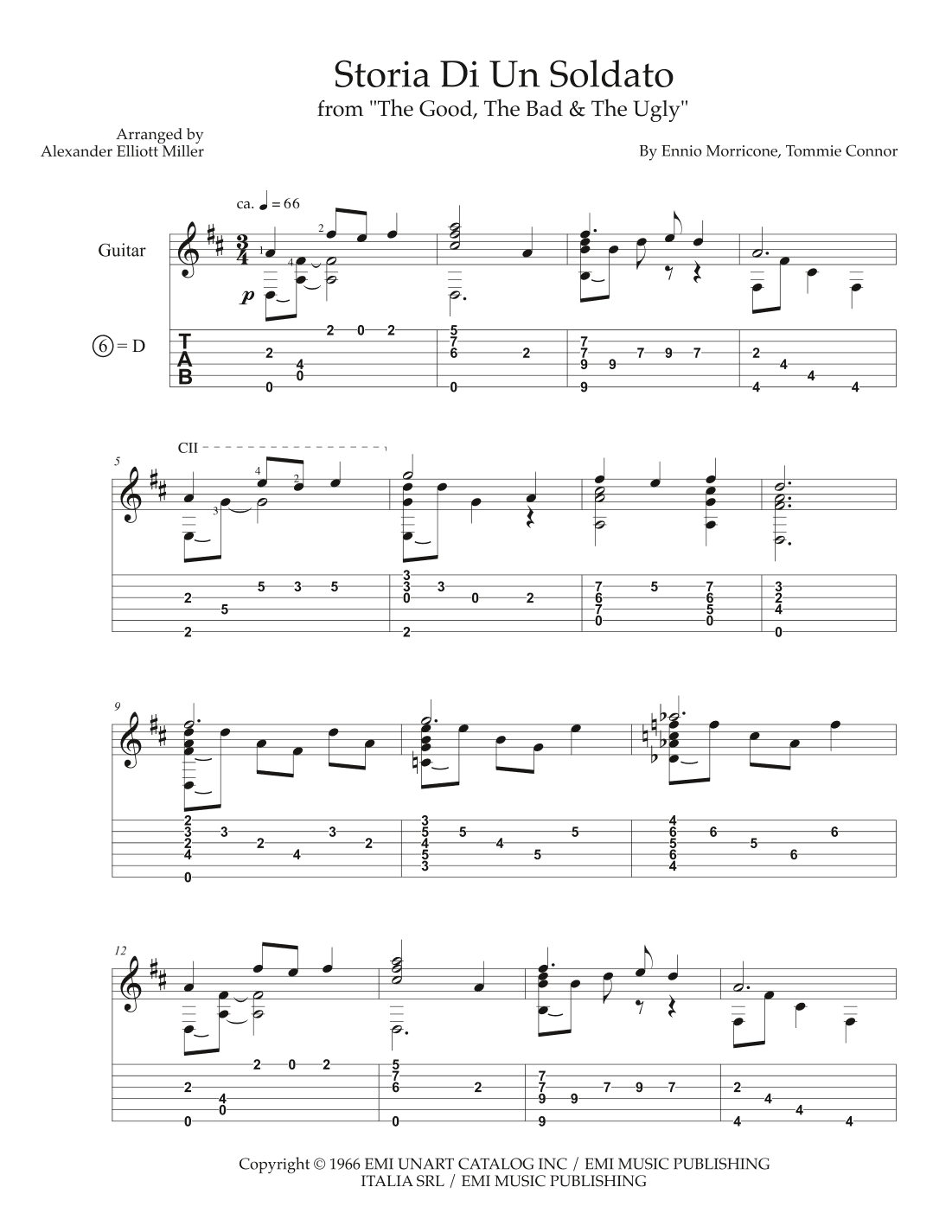 Storia Di Un Soldato (arr. Alexander Elliott Miller)
